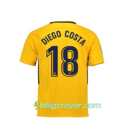 Billige Fotballdrakter Atlético Madrid Diego Costa 18 Bortedraktsett 2017/18 Kortermet