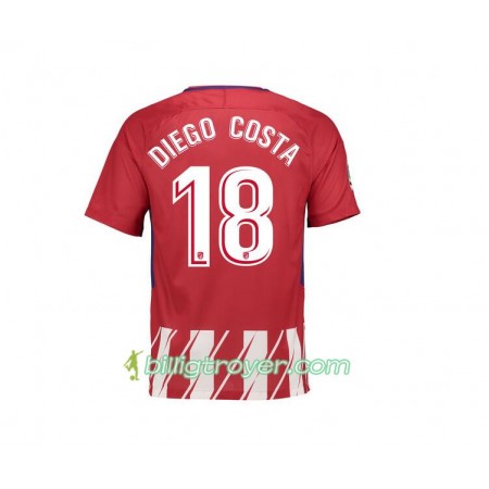 Billige Fotballdrakter Atlético Madrid Diego Costa 18 Hjemmedraktsett 2017/18 Kortermet