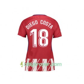 Billige Fotballdrakter Atlético Madrid Diego Costa 18 Dame Bortedraktsett 2017/18 Kortermet