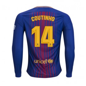 Billige Fotballdrakter FC Barcelona Philippe Coutinho 14 Hjemmedraktsett 2017/18 Langermet