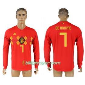 Billige Fotballdrakter Belgia Kevin De Bruyne 7 VM 2018 Hjemmedraktsett Langermet