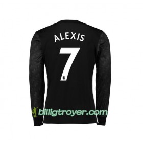 Billige Fotballdrakter Manchester United Alexis Sanchez 7 Bortedraktsett 2017/18 Langermet