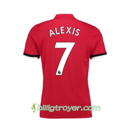 Billige Fotballdrakter Manchester United Alexis Sanchez 7 Hjemmedraktsett 2017/18 Kortermet