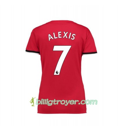 Billige Fotballdrakter Manchester United Alexis Sanchez 7 Dame Bortedraktsett 2017/18 Kortermet