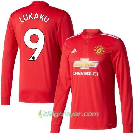 Billige Fotballdrakter Manchester United Lukaku 9 Hjemmedraktsett 2017/18 Langermet