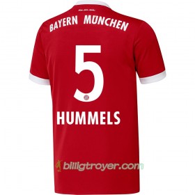 Billige Fotballdrakter FC Bayern München Hummels 5 Hjemmedraktsett 2017/18 Kortermet