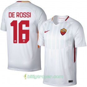 Billige Fotballdrakter AS Roma De Rossi 16 Bortedraktsett 2017/18 Kortermet
