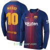 Billige Fotballdrakter FC Barcelona Messi Hjemmedraktsett 2017/18 Langermet