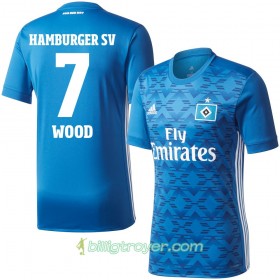 Billige Fotballdrakter Hamburger SV Wood 7 Bortedraktsett 2017/18 Kortermet