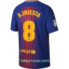 Billige Fotballdrakter FC Barcelona A. Iniesta 8 Hjemmedraktsett 2017/18 Kortermet