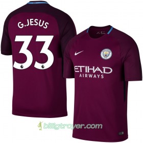 Billige Fotballdrakter Manchester City G. Jesus Bortedraktsett 2017/18 Kortermet