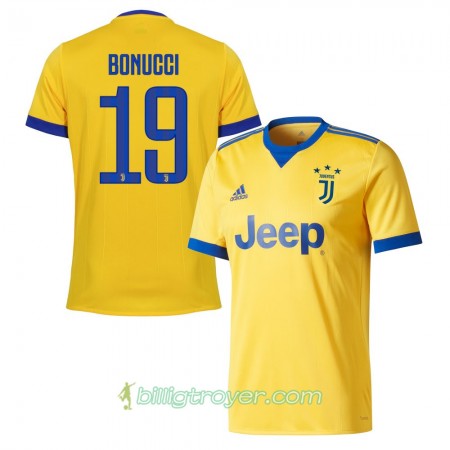 Billige Fotballdrakter Juventus Bonucci 19 Bortedraktsett 2017/18 Kortermet