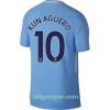 Billige Fotballdrakter Manchester City Kun Agüero Hjemmedraktsett 2017/18 Kortermet
