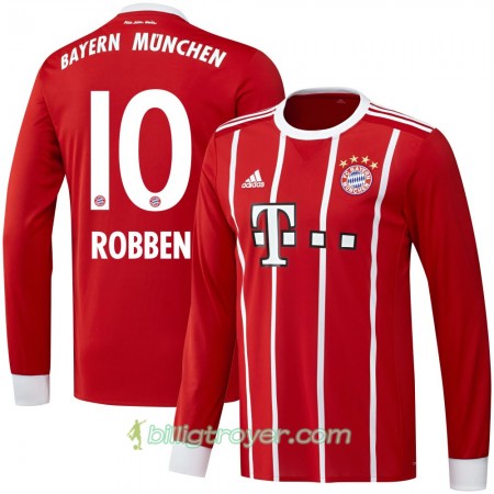Billige Fotballdrakter FC Bayern München Robben 10 Hjemmedraktsett 2017/18 Langermet