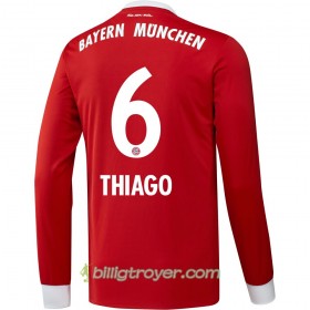 Billige Fotballdrakter FC Bayern München Thiago 6 Hjemmedraktsett 2017/18 Langermet