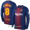 Billige Fotballdrakter FC Barcelona A. Iniesta Hjemmedraktsett 2017/18 Langermet