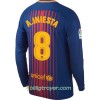 Billige Fotballdrakter FC Barcelona A. Iniesta Hjemmedraktsett 2017/18 Langermet