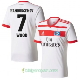 Billige Fotballdrakter Hamburger SV Wood 7 Hjemmedraktsett 2017/18 Kortermet