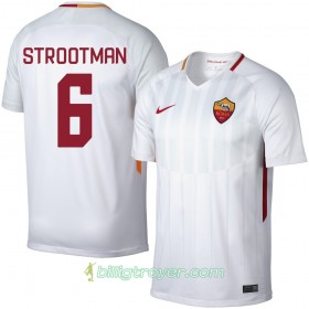 Billige Fotballdrakter AS Roma Strootman 6 Bortedraktsett 2017/18 Kortermet