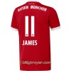 Billige Fotballdrakter FC Bayern München James 11 Hjemmedraktsett 2017/18 Kortermet