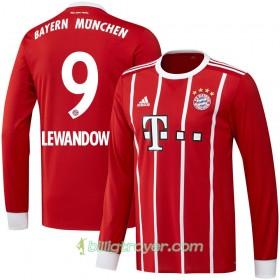 Billige Fotballdrakter FC Bayern München Lewandowski 9 Hjemmedraktsett 2017/18 Langermet