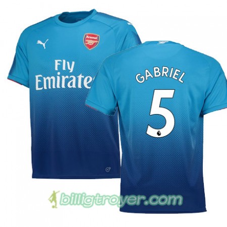 Billige Fotballdrakter Arsenal GABRIEL 5 Bortedraktsett 2017/18 Kortermet