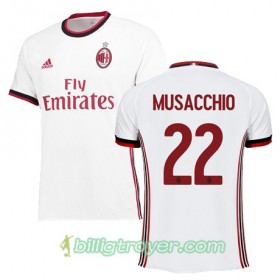 Billige Fotballdrakter AC Milan MUSACCHIO 22 Bortedraktsett 2017/18 Kortermet