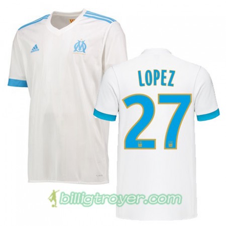 Billige Fotballdrakter Olympique de Marseille MAXIME LOPEZ 27 Hjemmedraktsett 2017/18 Kortermet