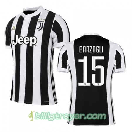 Billige Fotballdrakter Juventus BARZAGLI 15 Hjemmedraktsett 2017/18 Kortermet
