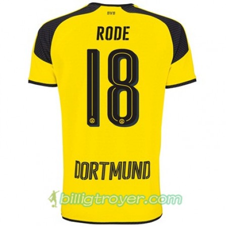 Billige Fotballdrakter Borussia Dortmund RODE 18 Tredjedraktsett 2017/18 Kortermet