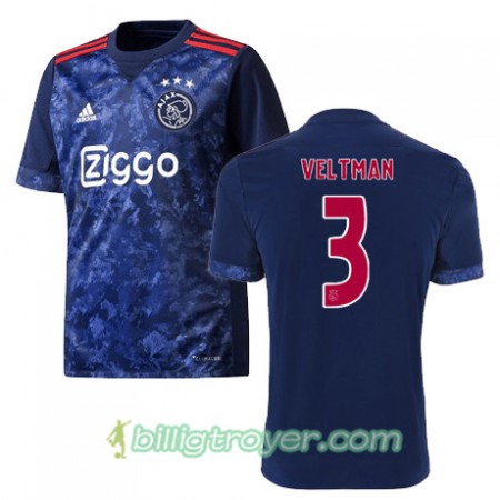 Billige Fotballdrakter AFC Ajax JOEL VELTMAN 3 Bortedraktsett 2017/18 Kortermet