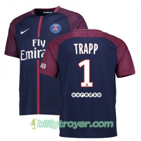 Billige Fotballdrakter Paris SG KEVIN TRAPP 1 Hjemmedraktsett 2017/18 Kortermet
