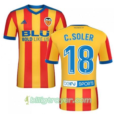 Billige Fotballdrakter Valencia CF C SOLER Bortedraktsett 2017/18 Kortermet