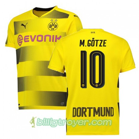 Billige Fotballdrakter Borussia Dortmund M GOTZE 10 Hjemmedraktsett 2017/18 Kortermet