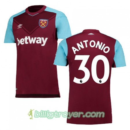 Billige Fotballdrakter West Ham United ANTONIO Hjemmedraktsett 2017/18 Kortermet