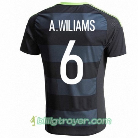 Billige Fotballdrakter Wales ASHLEY WILLIAMS Bortedraktsett Euro 2016