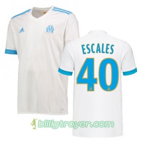 Billige Fotballdrakter Olympique de Marseille FLORIAN ESCALES 40 Hjemmedraktsett 2017/18 Kortermet