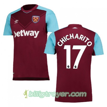 Billige Fotballdrakter West Ham United CHICHARITO Hjemmedraktsett 2017/18 Kortermet