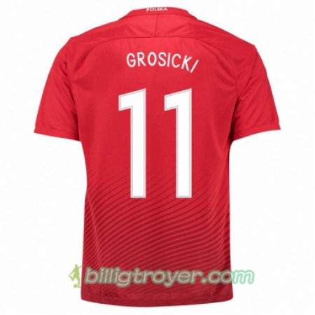 Billige Fotballdrakter Polen KAMIL GROSICKI Bortedraktsett Euro 2016