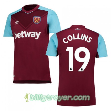 Billige Fotballdrakter West Ham United COLLINS Hjemmedraktsett 2017/18 Kortermet