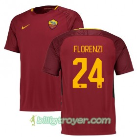 Billige Fotballdrakter AS Roma FLORENZI 24 Hjemmedraktsett 2017/18 Kortermet