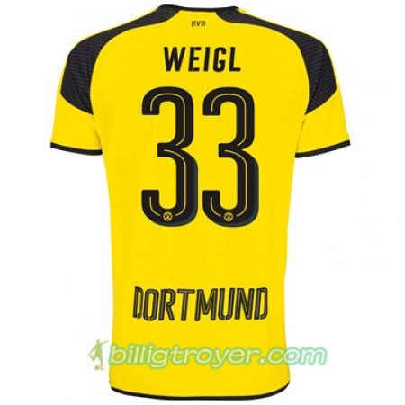 Billige Fotballdrakter Borussia Dortmund WEIGL 33 Tredjedraktsett 2017/18 Kortermet