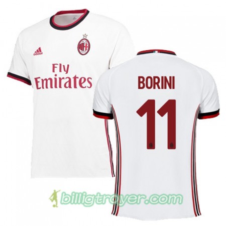 Billige Fotballdrakter AC Milan BORINI 11 Bortedraktsett 2017/18 Kortermet
