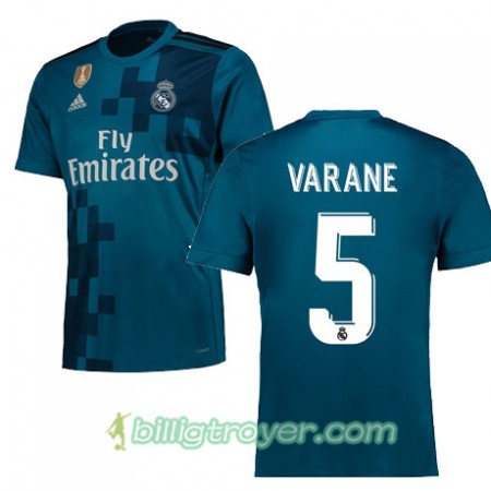 Billige Fotballdrakter Real Madrid VARANE 5 Tredjedraktsett 2017/18 Kortermet
