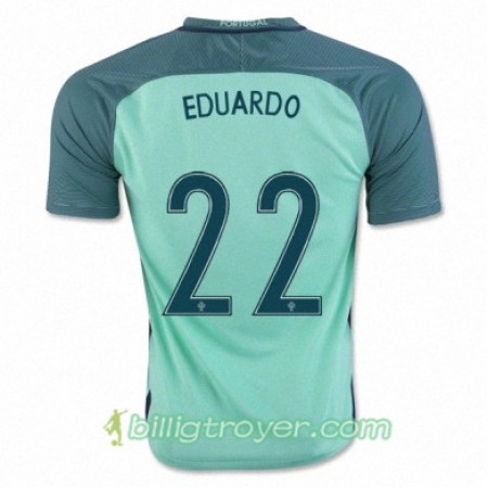 Billige Fotballdrakter Portugal EDUARDO Bortedraktsett Euro 2016