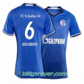 Billige Fotballdrakter FC Schalke 04 KOLASINAC 6 Hjemmedraktsett 2017/18 Kortermet