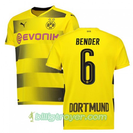 Billige Fotballdrakter Borussia Dortmund BENDER 6 Hjemmedraktsett 2017/18 Kortermet