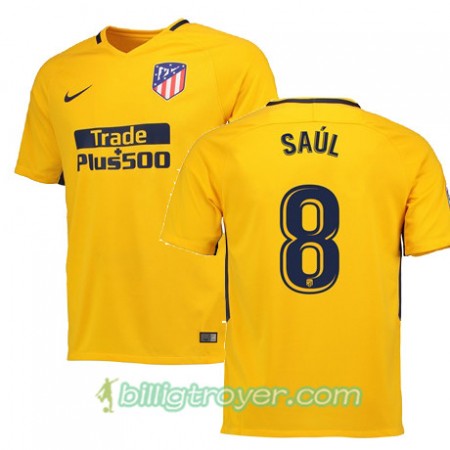 Billige Fotballdrakter Atlético Madrid SAUL 8 Bortedraktsett 2017/18 Kortermet