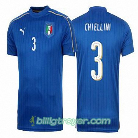 Billige Fotballdrakter Italia GIORGIO CHIELLINI Hjemmedraktsett Euro 2016