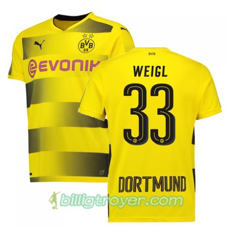Billige Fotballdrakter Borussia Dortmund WEIGL 33 Hjemmedraktsett 2017/18 Kortermet